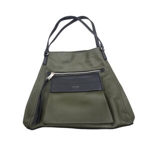 Tahari pebble leather hobo bag